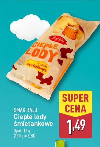 Lody ciepłe śmietankowe Smak raju promocja