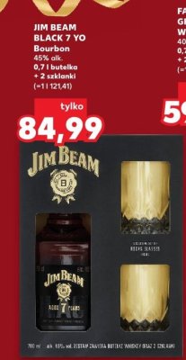 Bourbon JIM BEAM BLACK 7 YO + 2 szklanki promocja w Kaufland