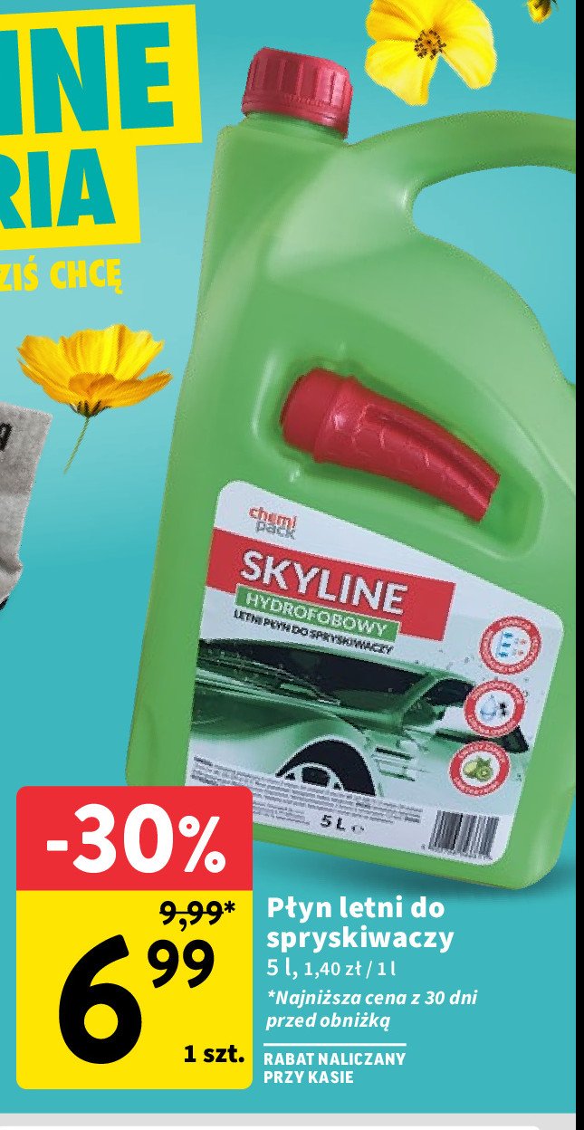 Płyn do spryskiwaczy letni skyline Chemi pack promocja w Intermarche