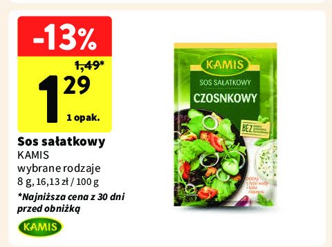 Sos sałatkowy czosnkowy Kamis promocja