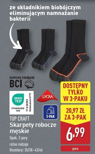 Skarpety męskie 39/42 Top craft promocja