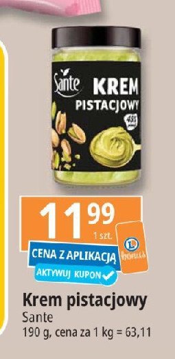 Krem pistacjowy Sante promocja