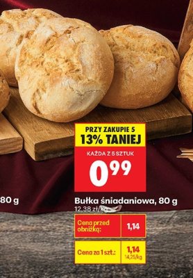 Bułka śniadaniowa promocja w Biedronka