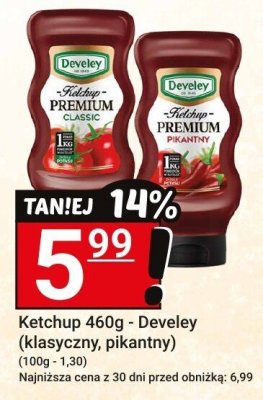 Ketchup 460g - Develey (łagodny, pikantny) promocja w Hitpol