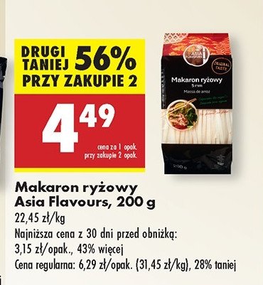 Makaron ryżowy 5 mm Asia flavours promocja w Biedronka