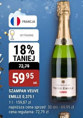 Szampan Veuve Emille 0,375 l promocja w bi1