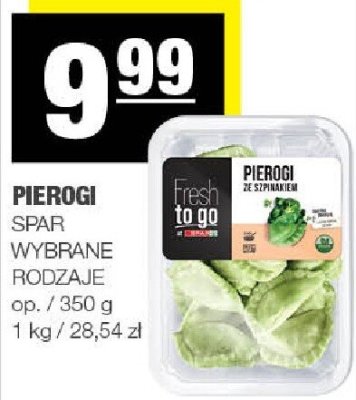 Pierogi Spar wybrane rodzaje promocja w SPAR