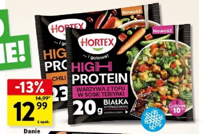 Danie proteinowe, wybrane rodzaje HORTEX promocja w Intermarche