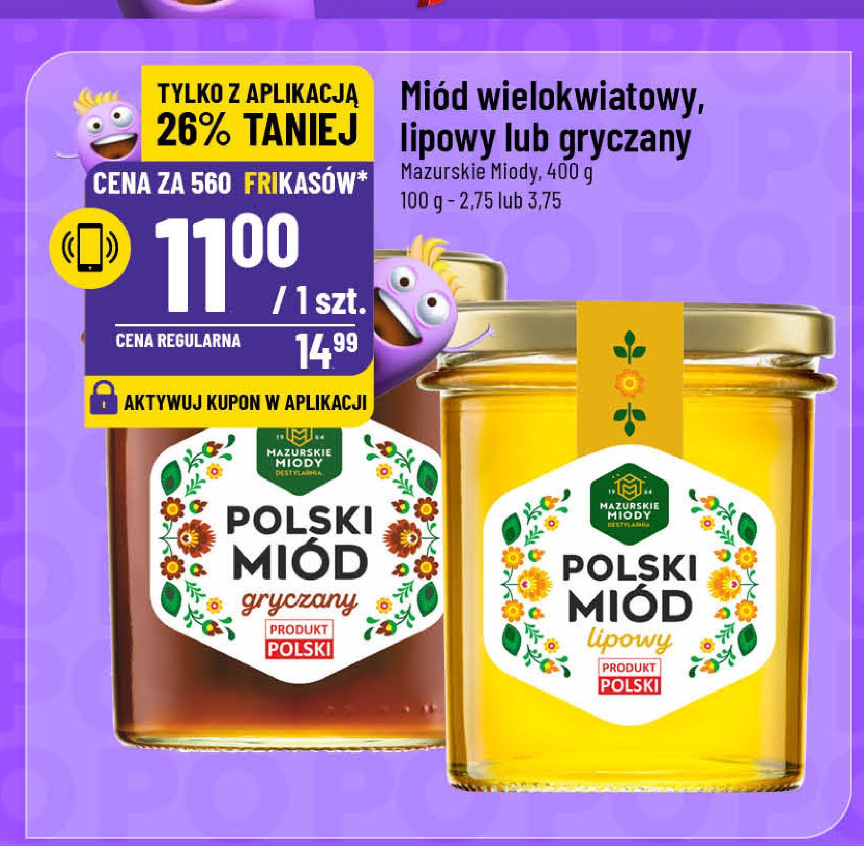 Miód gryczany Mazurskie miody promocja w POLOmarket