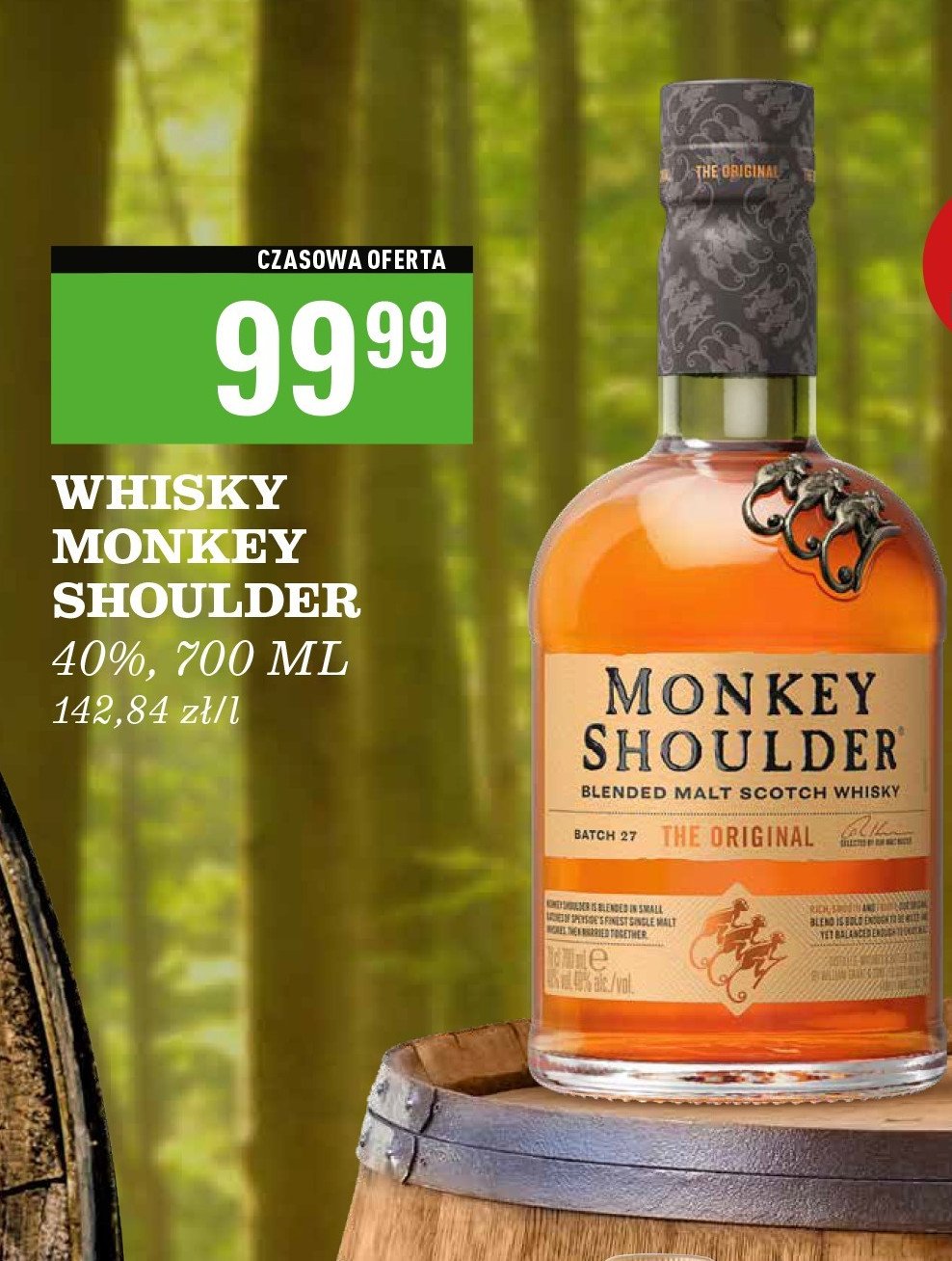 Whisky Monkey shoulder promocja w Biedronka