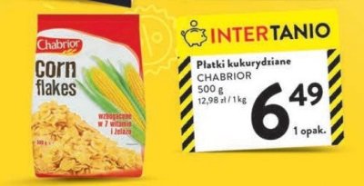 Płatki kukurydziane Chabrior promocja