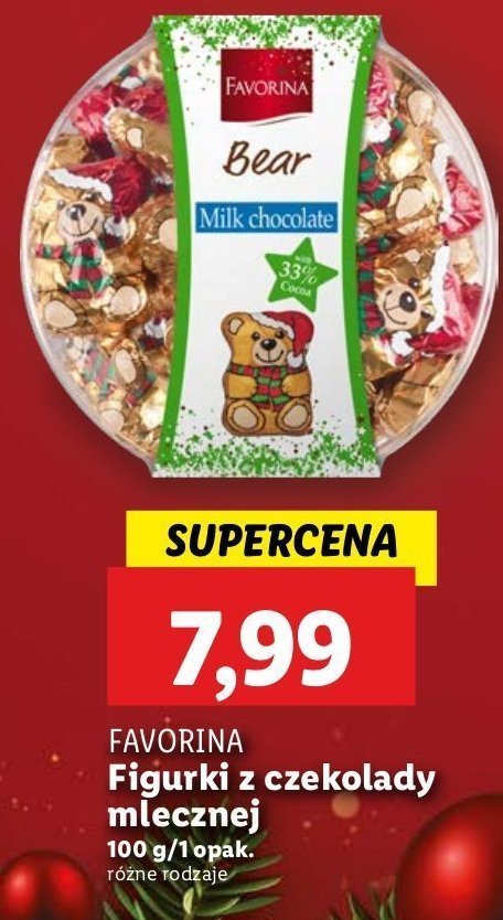 Figurki świąteczne czekoladowe Favorina promocja