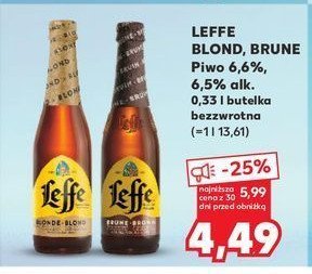 Piwo Leffe brune promocja w Kaufland