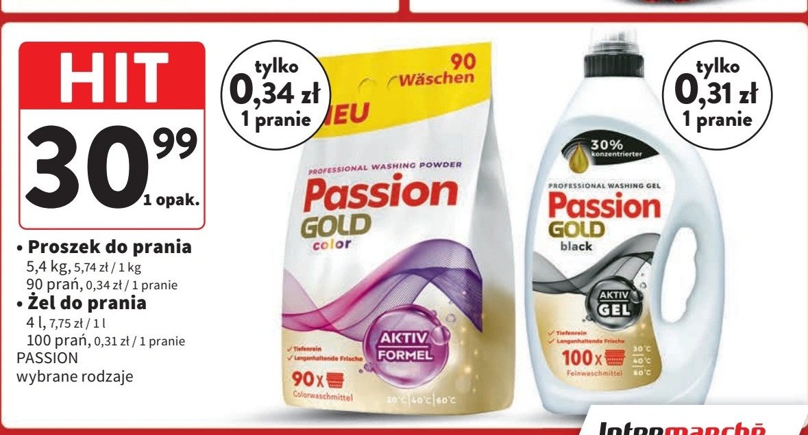 Żel do prania black Passion gold promocja