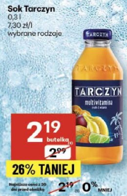 Sok Tarczyn multiwitamina promocja w Delikatesy Centrum