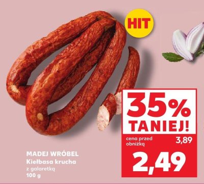 Kiełbasa krucha szalaretkowa MADEJ WRÓBEL promocja w Kaufland