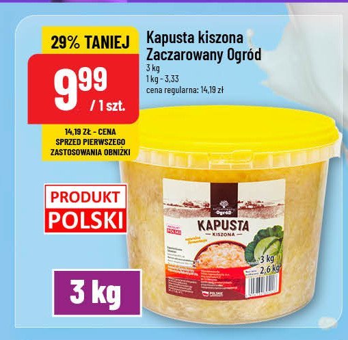 Kapusta kiszona Zaczarowany ogród promocja