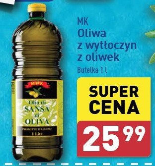 Oliwa di sansa butelka plastikowa M&k promocja