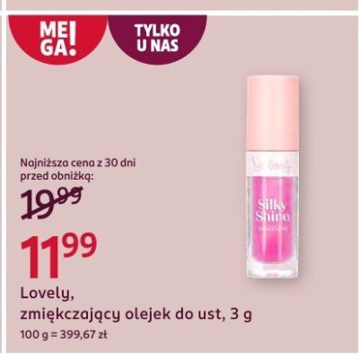 Zmiękczający olejek do ust Lovely promocja w Rossmann