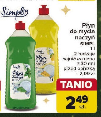 Płyn do naczyń cytrynowy Simpl promocja