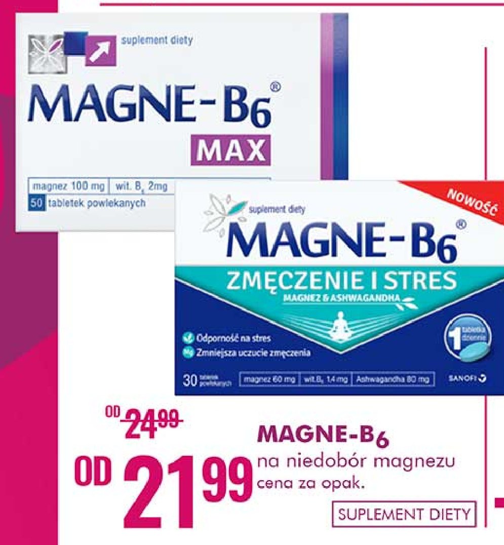 Suplement diety Magne-b6 max Magne b6 promocja