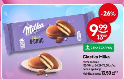 Ciastka Milka Choc & Choc różne rodzaje 132-184g promocja w Żabka