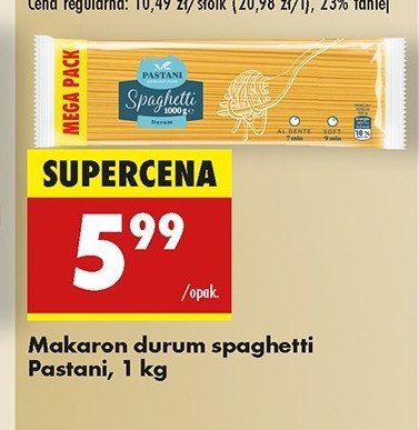 Makaron spaghetti Pastani promocja