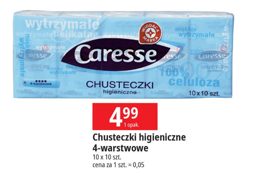 Chusteczki higieniczne Wiodąca marka caresse promocja