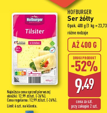 Ser tilsiter Hofburger promocja w Aldi