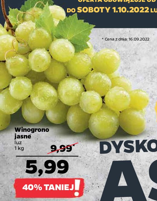Winogrona jasne promocje