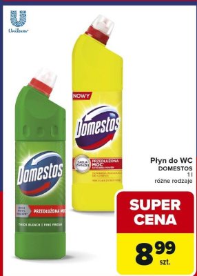 Płyn do WC Domestos 1l różne rodzaje promocja w Carrefour