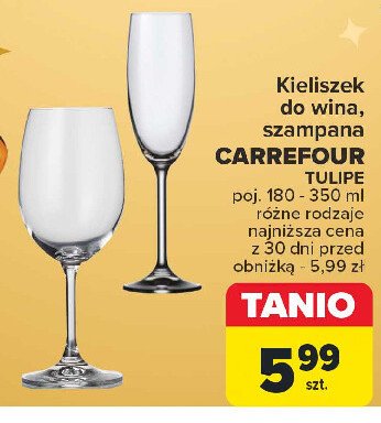 Kieliszek do szampana tulipe Carrefour promocja