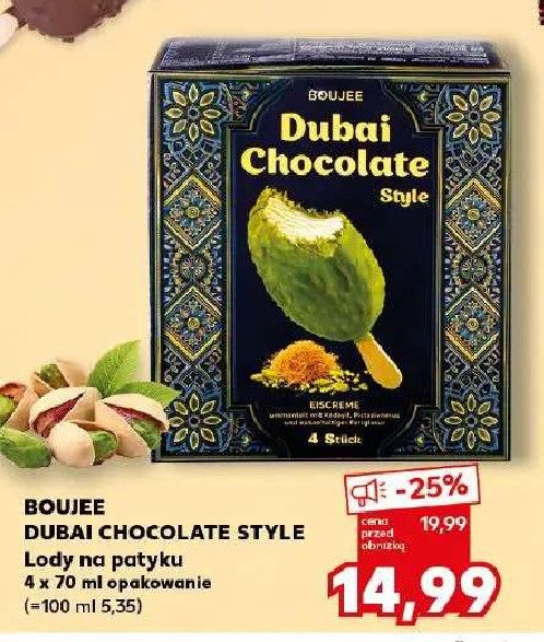 Lody dubai chocolate Boujee promocja