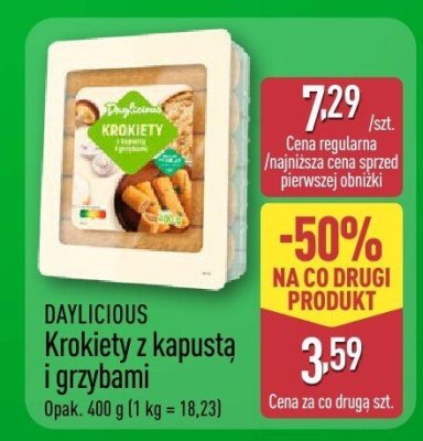 Krokiety z kapustą i grzybami Daylicious promocja w Aldi