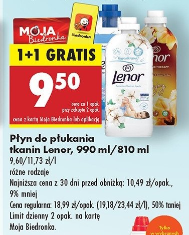 Płyn sensitive Lenor promocja w Biedronka