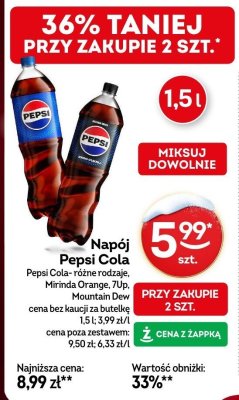 Napój Pepsi Cola 1,5l promocja w Żabka