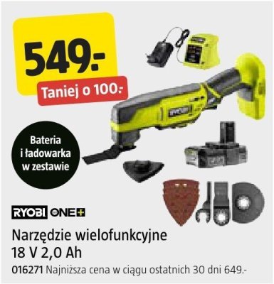 Narzędzie wielofunkcyjne RYOBI ONE+ 18 V 2,0 Ah promocja w Jula