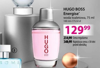 Woda toaletowa HUGO BOSS Energise 75 ml promocja w Hebe