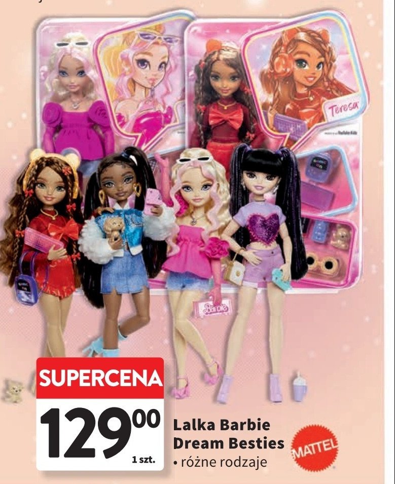 Lalka barbie dream besties Mattel promocja w Intermarche