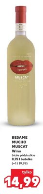 Wino Besame Mucho Muscat białe półsłodkie promocja w Kaufland