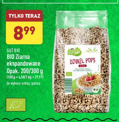 Ziarna orkiszu Gut bio promocja