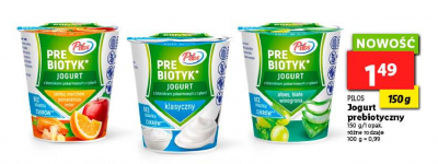 Jogurt aloes, białe winogrona Pilos prebiotyk promocja