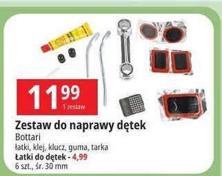 Zestaw do naprawy d臋tek: 艂atka,klej, klucze, guma, tarka Bottari promocja