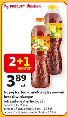 Ice tea brzoskwiniowa Auchan promocja