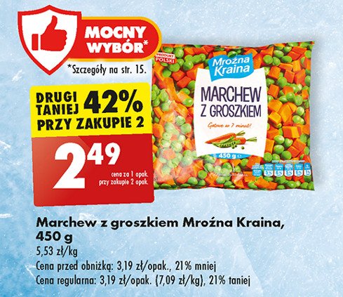 Marchewka z groszkiem Mroźna kraina promocja
