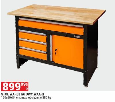 Stół warsztatowy WAART 120x60x84 cm promocja w Merkury Market