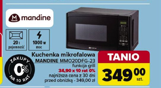 Kuchenka mikrofalowa mmo20dfg-23 Mandine promocja