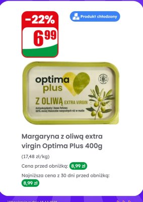 Margaryna z oliwą extra virgin 400g promocja w Dino
