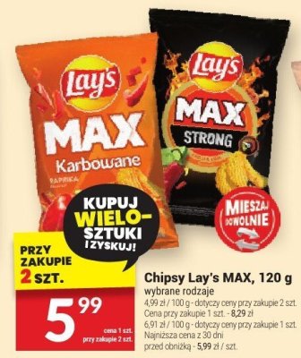 Chipsy Lay's MAX, 120 g promocja w Twój Market