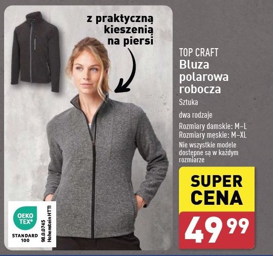 Bluza polarowa robocza m-xl Top craft promocja